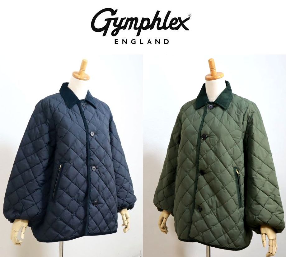 画像1: 2025秋冬  GYMPHLEX ジムフレックス キルトダウンパフスリーブミドルコート ＃GY-A0717 NYM   レディース
